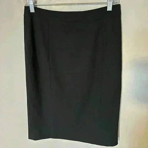 Designer black midi pencil skirt - Picture 1 of 7
